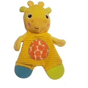 Bright Starts Snuggle & Teethe BPA free Crinkle Teething Plush Baby Giraff Toy